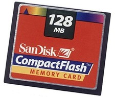 Vintage - SanDisk 128 MB CompactFlash Memory Card SDCFB-128-455
