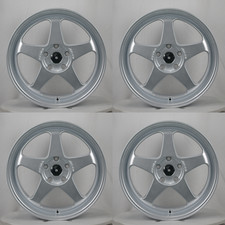 4pcs Staggered Set 18 X 8.59.5 Jdm Style Wheels 5x114.3 Et35 Cb73.1 Silver