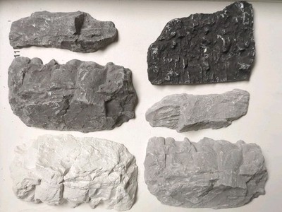 Woodland Scenics Plaster Cast Rock Molds Lot of 6  Pieces 4'' Long  For Layout 