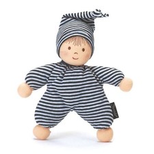 Spielpuppe Heiko gestreift marine 23cm inkl. Rassel