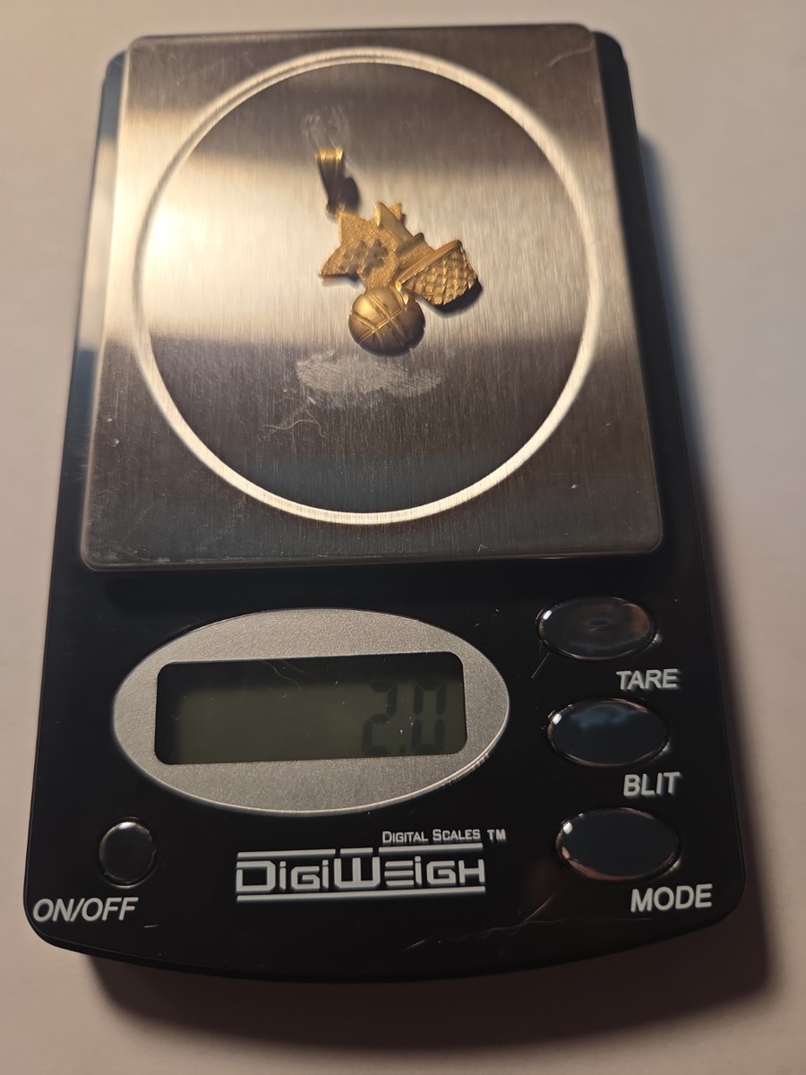 14kt Solid Yellow Gold Basketball Charm View 4