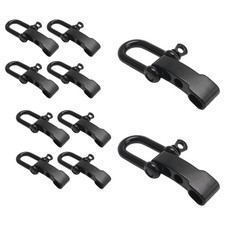 2X(10Pcs Paracord Bracelet Shackle Buckle, Bow Anchor Shackle Clasp D4640
