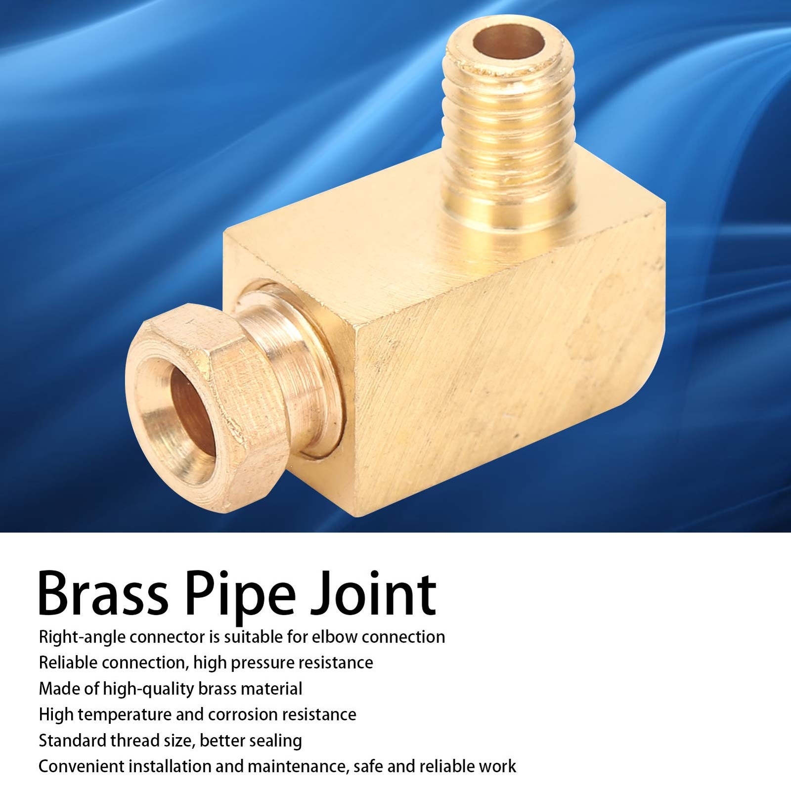 Brass Pipe Joint Right Angle Thread Connection Tube Nipple Industrial Tubular Fi