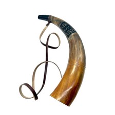 Hand-Engraved Viking War Horn: Medieval Battle Trumpet, Hunting Bugle