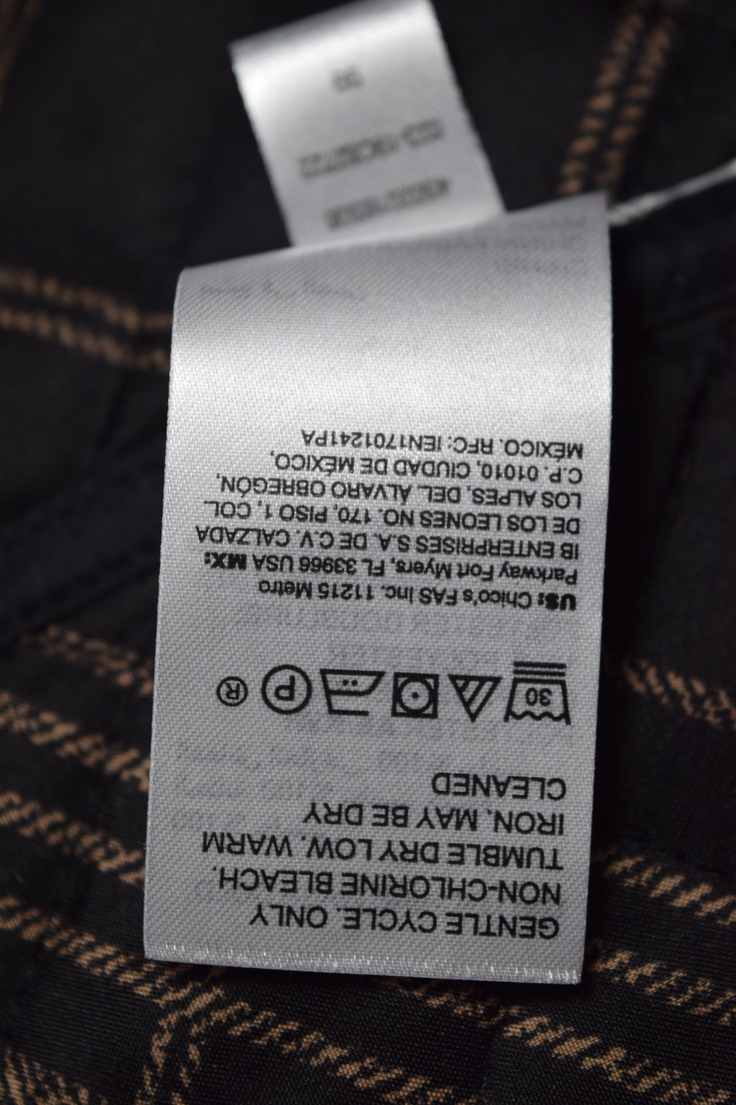 Chico's Size 16/18 Black Square Patterned Polyest… - image 15