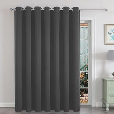 Blackout Patio Sliding Door Curtains 90 Inches Long, Grommet Privacy Room Div...