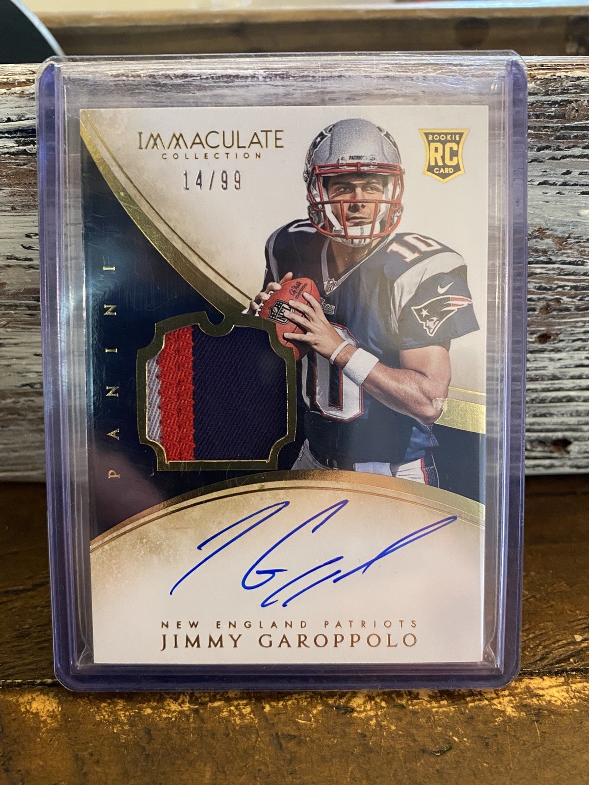 Jimmy Garoppolo Panini Immaculate #124 Autograph Patch-Gold