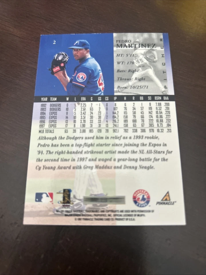 1998 Pinnacle - Pedro Martinez #2 - Image 2 of 2