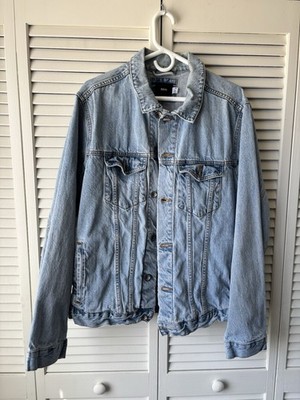 BDG Urban Outfitters Faded Light Wash Denim Trucker Jacket Size Large