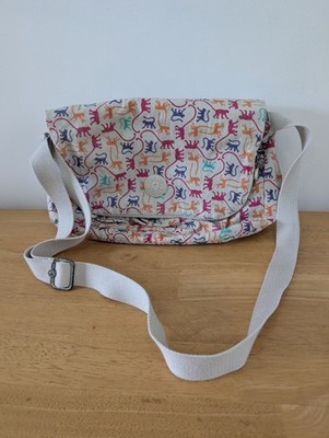 Umhängetasche Handtasche Damen Kipling Creme Affenmuster Crossbody