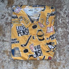 NEW Pittsburgh Penguins NHL Pens PPG Iceburgh collectible buttonfront top XL
