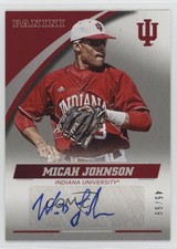 2016 Panini Indiana Hoosiers Signatures Silver 45/99 Micah Johnson Auto pu3