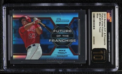 2013 Bowman Draft Future of the Franchise Blue Refractor /250 Mike Trout #MT x0o