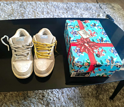 Nike SB Dunk Low Sean Cliver Low Top Sneaker Weiß/Grün/Gold EU 42