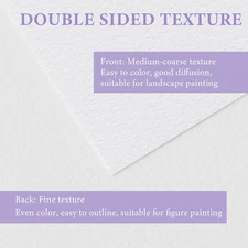 Watercolor Paper Pad, 9 x 12 in, 100% Cotton, 140lb Medium Rough Artist Paint...