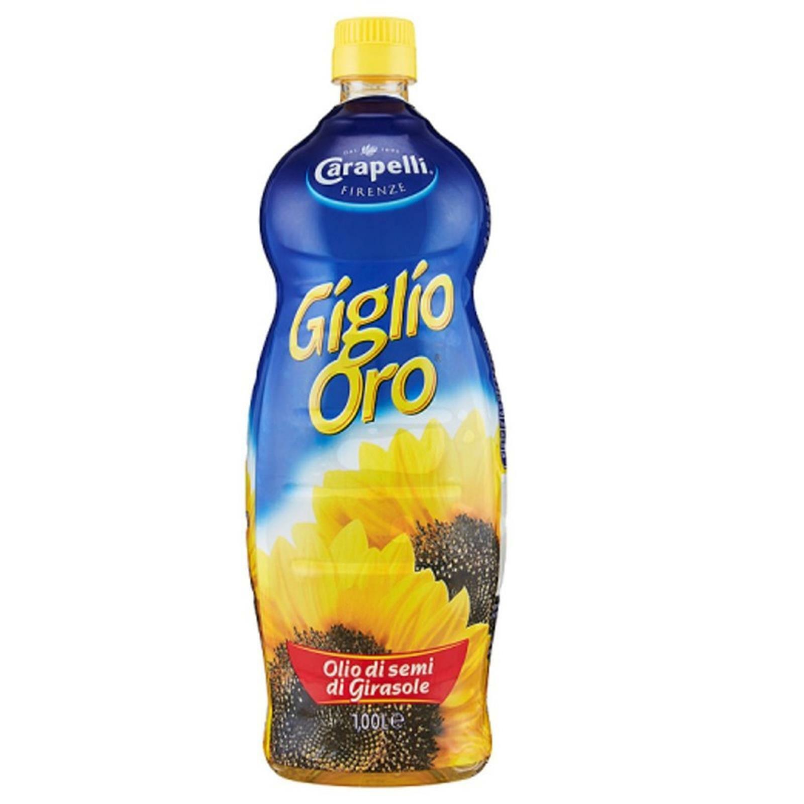 BOTTIGLIA OLIO DI SEMI DI GIRASOLE GIGLIO ORO 1 LITRO CARAPELLI FRITTURA