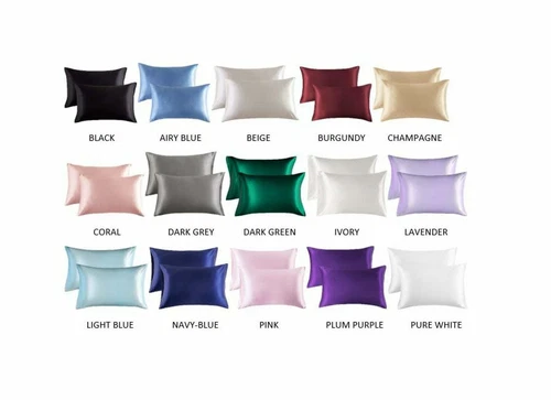 All Sizes, All colors Satin Pillowcase 2 Pack for Hair Skin Silk Pillow Case