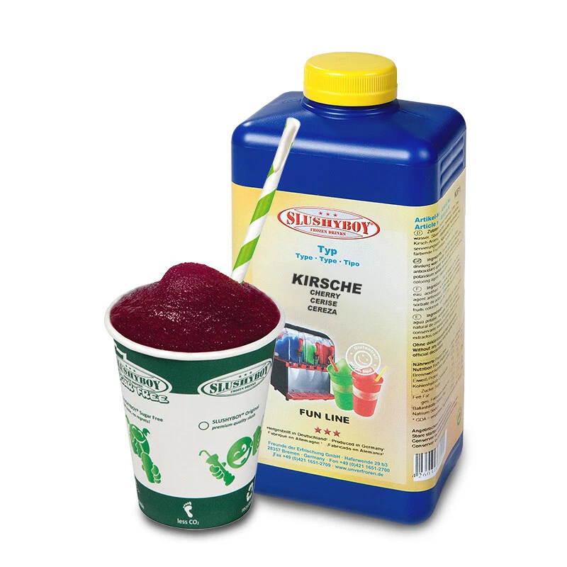 SLUSHYBOY® Slush-Eis-Sirup/-Konzentrat - Kirsche - 1-Liter-Flasche