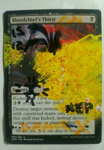 Bloodchief's Thirst  MTG Zendikar Rising *Altered*