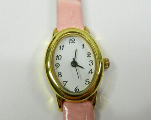 ROMEX Gold tone pink band lady's watch | eBay