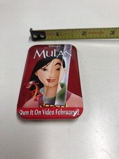 Vintage Disney Mulan Blockbuster Video DVD Promo Ad Pinback N4