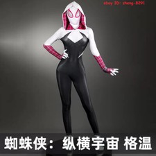 Gwen Stacy Bodysuit Cosplay Spider-Man Jumpsuit Halloween Cos Zentai Catsuits