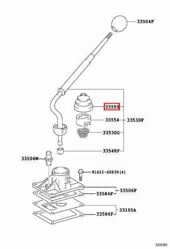 Genuine Hilux LN105 LN100 KZN205 KZN165 KZN130 KDN170 Gear Shift Lever Boot - Picture 10 of 20