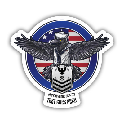 USS Cheyenne Decal - BM1 Decal - Boatswain's Mate Decal - USN 4'' Decal