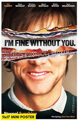 Eternal Sunshine of the Spotless Mind (2004) Movie Poster 11x17 Jim Carey