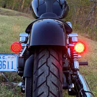 Custom Dynamics Red Dual Function Led Turn Signal Insert Harley FLHX FLTRX
