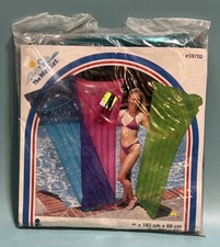 NEW Vintage 1999 The Wet Set Inflatable Pool Air Mat Float 72"x 27" Blue Intex