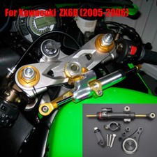 For Kawasaki ZX6R 636 2005 2006 Steering Damper Stabilizer with Bracket Support