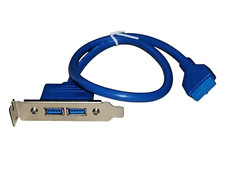 StarTech 2 Port USB 3.0 A Female Low Profile Slot Plate Adapter New