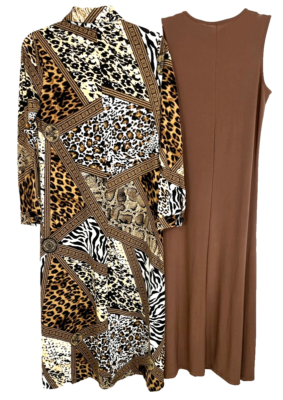 knee length dresses for ladies Attitudes by Renee Como Jersey Godet Maxi Dress Sunset / M