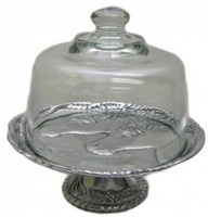 Arthur Court Horse 8-inch Footed Tray With Glass Dome Arthur Court Horse 8-inch Footed Tray With Glass Dome