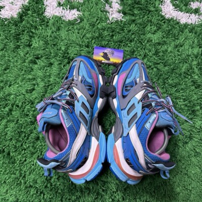 Balenciaga Track Sneaker Runner's Blue Pink - Size 11W Balenciaga Track Sneaker Runner's Blue Pink - Size 11W