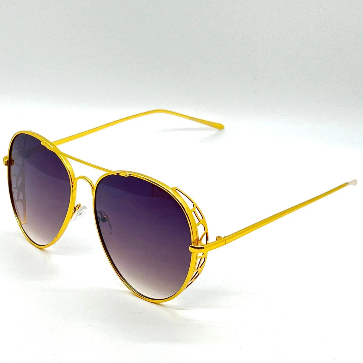 UO Purple Gold Boogie Down Square Frame Rim Oversized Aviator Sunglasses Aquarius Aviator Black Sunglasses | Glassesshop main image 2