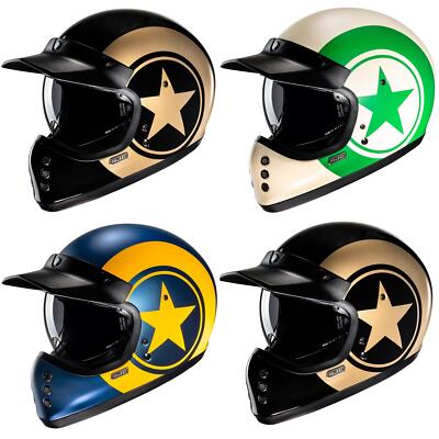 HJC V60 Nyx Integralhelm Motorradhelm Vintage Retro Cruiser Bike Deckel DVS
