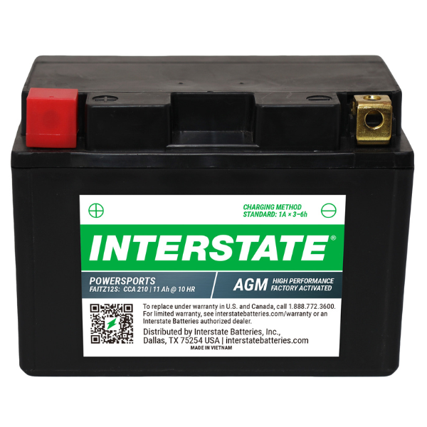 Interstate Batteries Factory Activated 12V 11Ah AGM Lawn