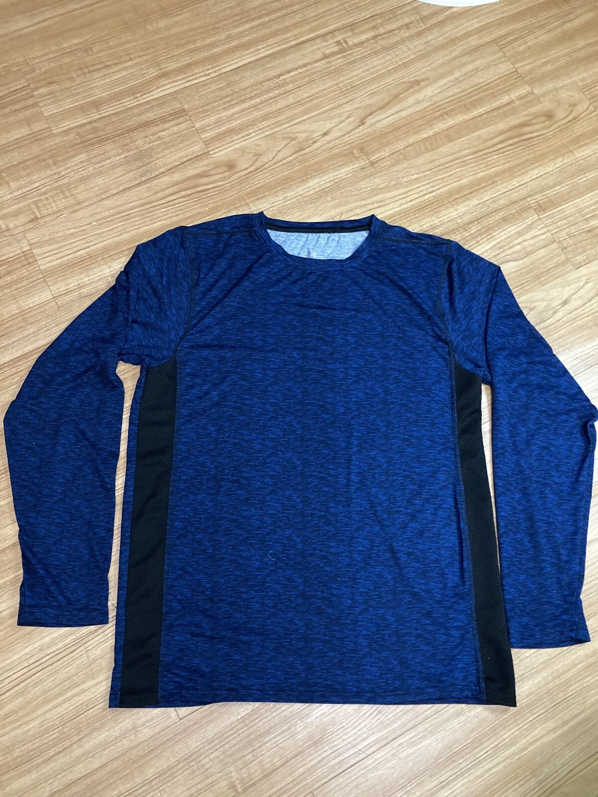Game Time Men’s T-shirt Size XL Blue Athletic Compression Crew Neck Long Sleeve