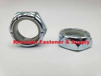 (2) 3/4-16 Nylon Insert Lock Nut Thin / Jam / Half thick Fine Thread 3/4x16