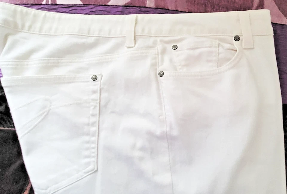USA MIRACLEBODY DENIM WOMEN'S WHITE 96% COTTON PANTS PLUS SIZE 22W - Image 4 of 4