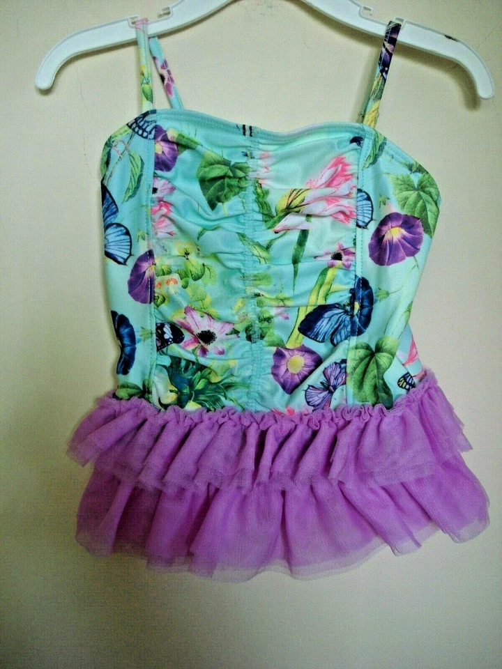 Girls Bathing Suit 2 Piece Butterflies Size 12 Months NEW - Image 2 of 4