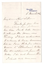 Thomas Pemberton Leigh, 1st Baron Kingsdown Signed Letter 1864 / Autographed