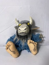 Vintage Where the Wild Things Are Plush Bernard 12in Blue 1980 Maurice Sendak
