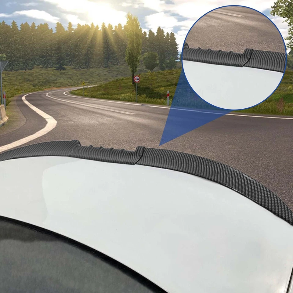 For Audi A4 A5 A6 A7 A8 Quattro Sedan Carbon Fiber Rear Trunk Spoiler Lip Wing - Image 2 of 4