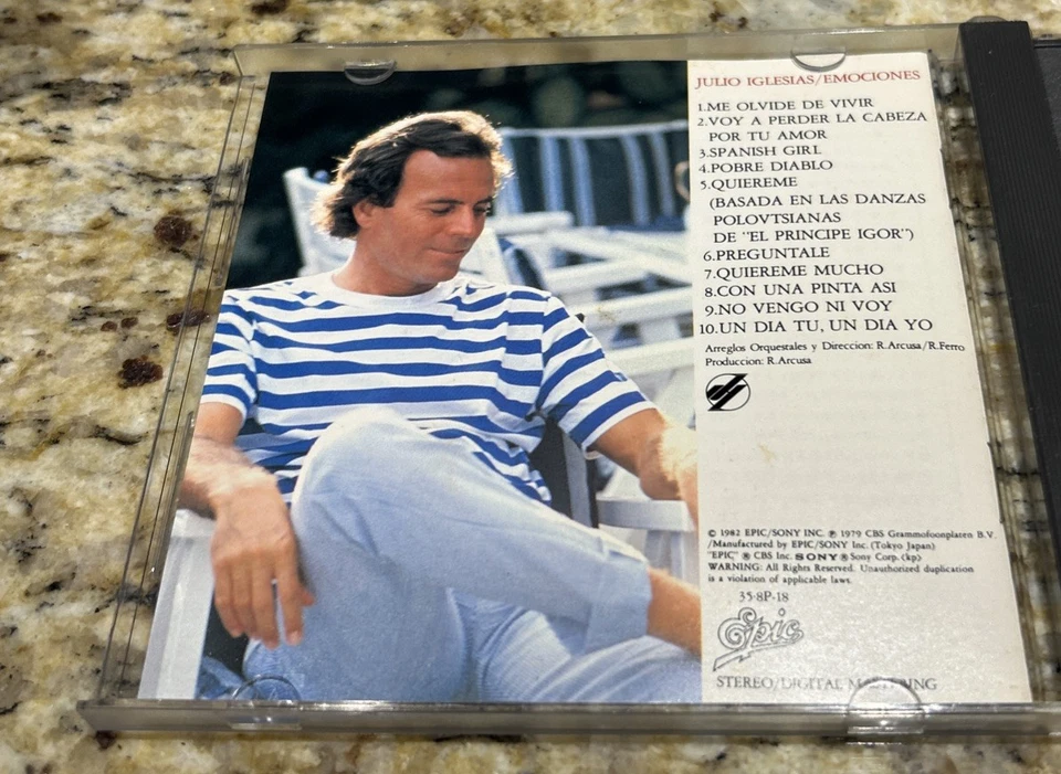 JULIO IGLESIAS- EMOCIONES CD 1979 IMPORT JAPAN 35 8P-18 Foto 2 de 4