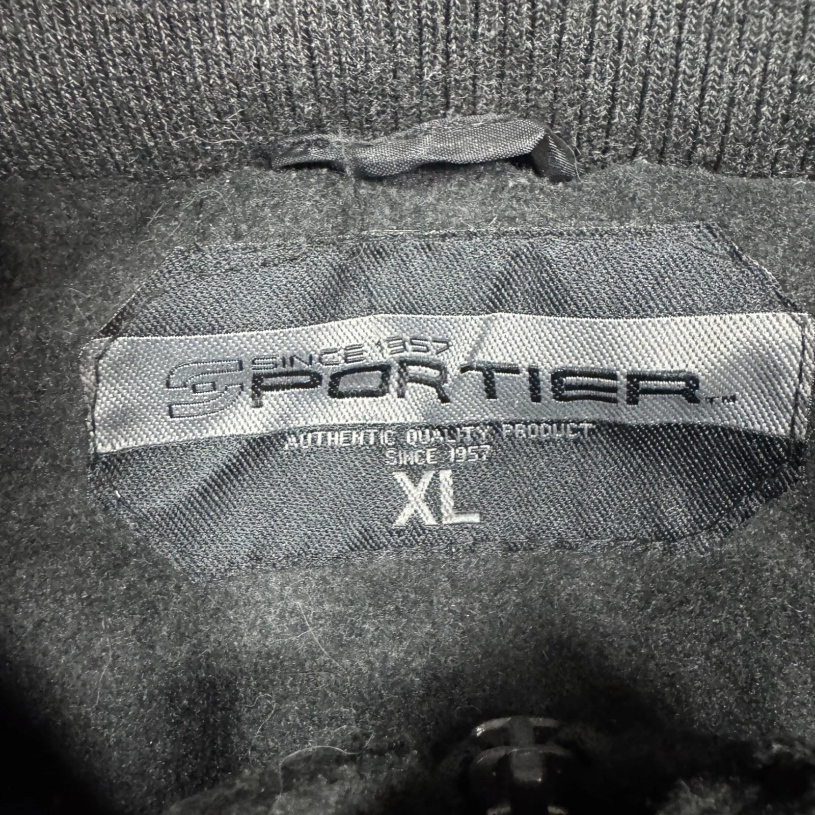 NWT Sportier Bomber Jacket Mens XL Charcoal Wool Blend Snap Front Gray image 4