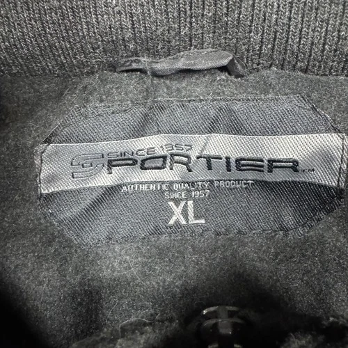 NWT Sportier Bomber Jacket Mens XL Charcoal Wool Blend Snap Front Gray image 4