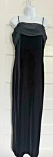 Night Way Collection Black Cowl Neck Maxi Gown Size 10 90s Minimalist Formal